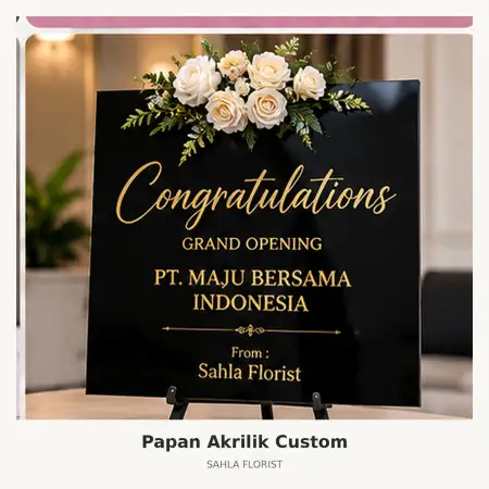 Papan Bunga Akrilik Indonesia Convention Exhibition